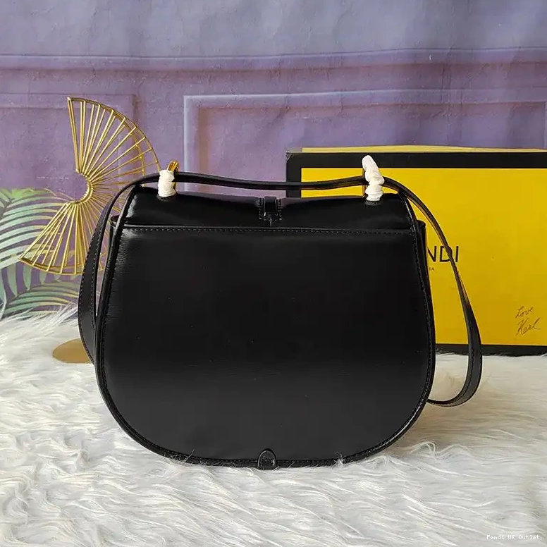 Cheap HOT Calf Fendi Bag Leather Black C'mon In Medium 0629